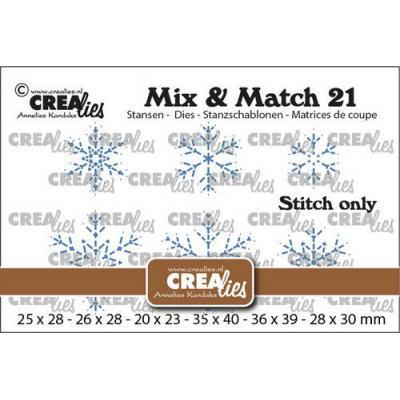 Crealies CLMix21 Stanzschablonen - Schneeflocken